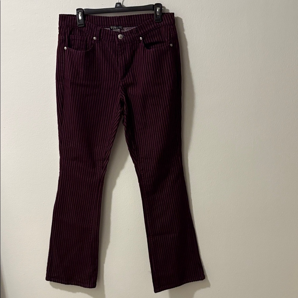 Purple Striped Pants